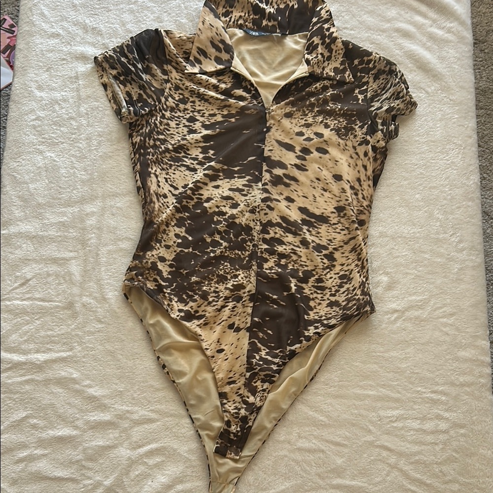 Stylish Brown and Tan Kids One Piece